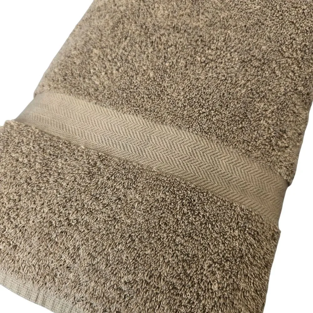 Vintage Ralph Lauren Green Label Home Collection Tan 100% Cotton Bath Towel